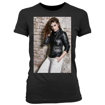 Barbara Palvin Women's Junior Cut Crewneck T-Shirt