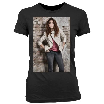 Barbara Palvin Women's Junior Cut Crewneck T-Shirt