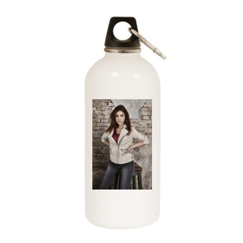 Barbara Palvin White Water Bottle With Carabiner