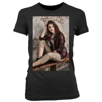 Barbara Palvin Women's Junior Cut Crewneck T-Shirt