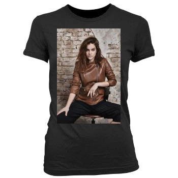 Barbara Palvin Women's Junior Cut Crewneck T-Shirt