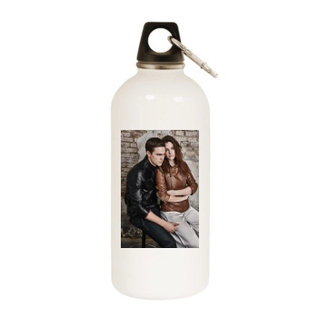 Barbara Palvin White Water Bottle With Carabiner