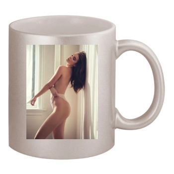 Barbara Palvin 11oz Metallic Silver Mug