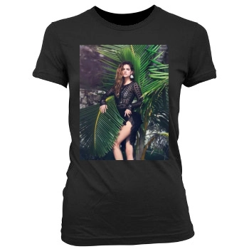 Barbara Palvin Women's Junior Cut Crewneck T-Shirt