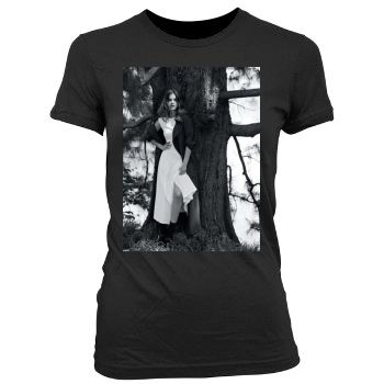 Barbara Palvin Women's Junior Cut Crewneck T-Shirt