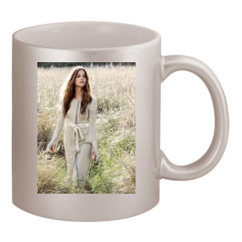 Barbara Palvin 11oz Metallic Silver Mug