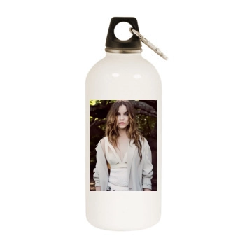 Barbara Palvin White Water Bottle With Carabiner