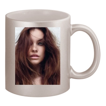 Barbara Palvin 11oz Metallic Silver Mug