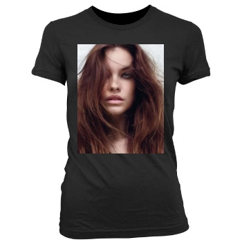 Barbara Palvin Women's Junior Cut Crewneck T-Shirt