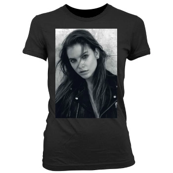 Barbara Palvin Women's Junior Cut Crewneck T-Shirt