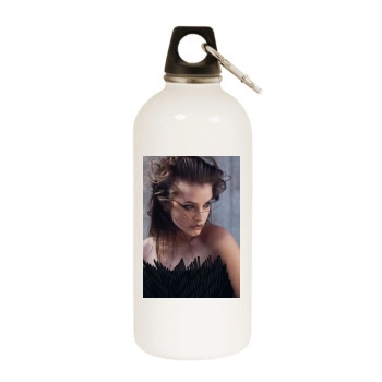 Barbara Palvin White Water Bottle With Carabiner