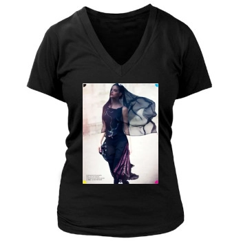 Barbara Palvin Women's Deep V-Neck TShirt