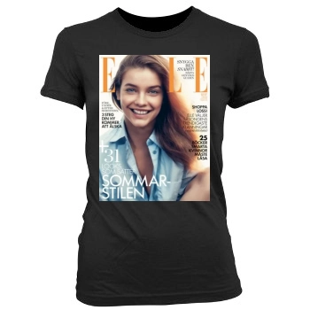 Barbara Palvin Women's Junior Cut Crewneck T-Shirt