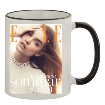 Barbara Palvin 11oz Colored Rim & Handle Mug