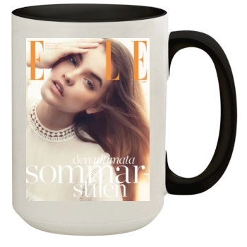 Barbara Palvin 15oz Colored Inner & Handle Mug