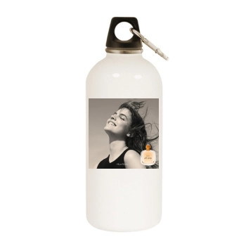 Barbara Palvin White Water Bottle With Carabiner