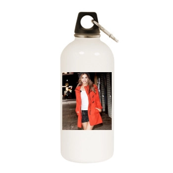 Barbara Palvin White Water Bottle With Carabiner