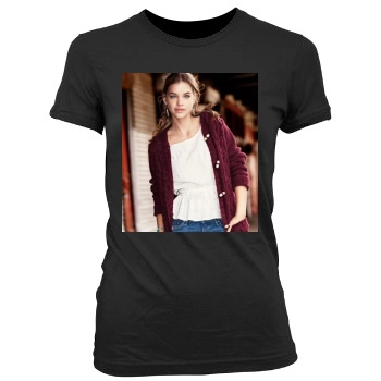 Barbara Palvin Women's Junior Cut Crewneck T-Shirt