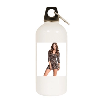 Barbara Palvin White Water Bottle With Carabiner