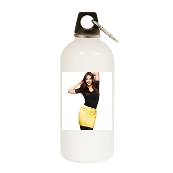 Barbara Palvin White Water Bottle With Carabiner