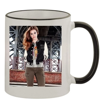 Barbara Palvin 11oz Colored Rim & Handle Mug