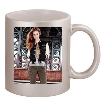 Barbara Palvin 11oz Metallic Silver Mug