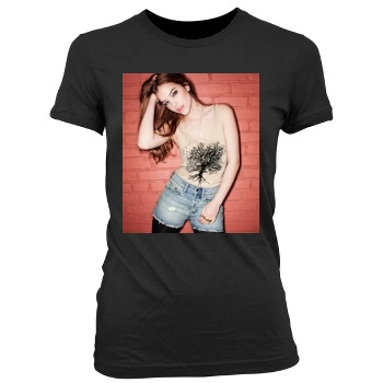 Barbara Palvin Women's Junior Cut Crewneck T-Shirt