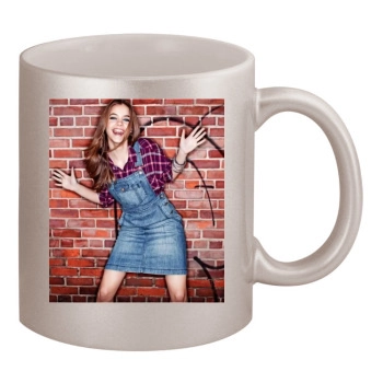 Barbara Palvin 11oz Metallic Silver Mug