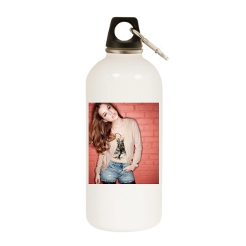 Barbara Palvin White Water Bottle With Carabiner