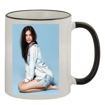 Barbara Palvin 11oz Colored Rim & Handle Mug