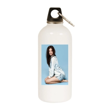 Barbara Palvin White Water Bottle With Carabiner