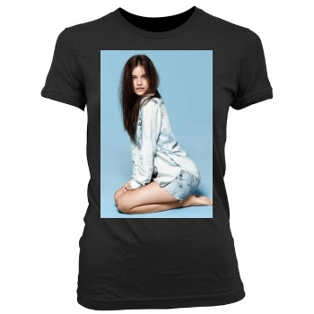 Barbara Palvin Women's Junior Cut Crewneck T-Shirt