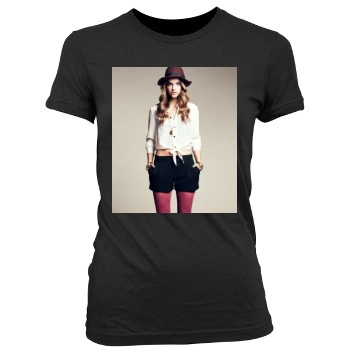 Barbara Palvin Women's Junior Cut Crewneck T-Shirt