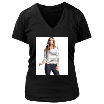 Barbara Palvin Women's Deep V-Neck TShirt