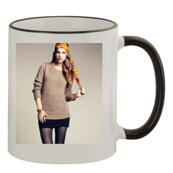 Barbara Palvin 11oz Colored Rim & Handle Mug