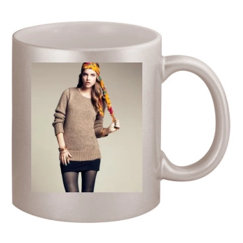 Barbara Palvin 11oz Metallic Silver Mug