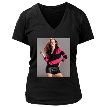 Barbara Palvin Women's Deep V-Neck TShirt