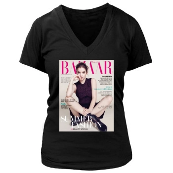 Barbara Palvin Women's Deep V-Neck TShirt