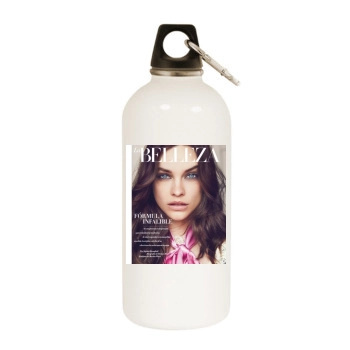 Barbara Palvin White Water Bottle With Carabiner