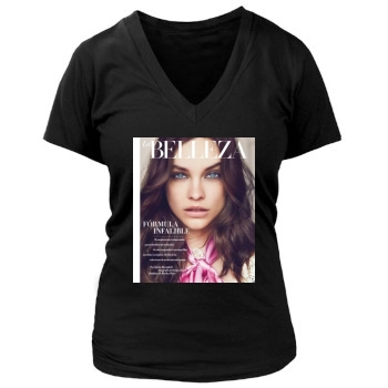 Barbara Palvin Women's Deep V-Neck TShirt