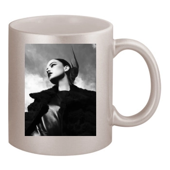 Barbara Palvin 11oz Metallic Silver Mug