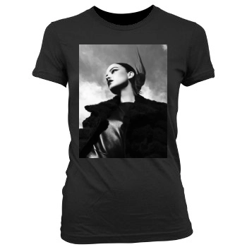 Barbara Palvin Women's Junior Cut Crewneck T-Shirt