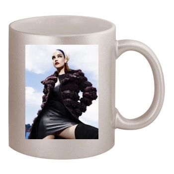 Barbara Palvin 11oz Metallic Silver Mug