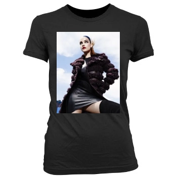 Barbara Palvin Women's Junior Cut Crewneck T-Shirt