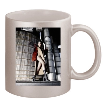 Barbara Palvin 11oz Metallic Silver Mug