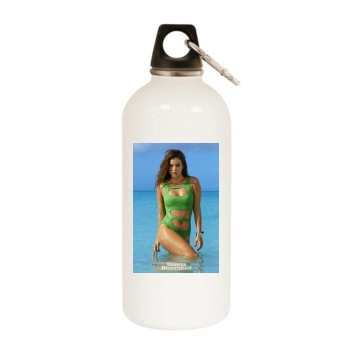 Barbara Palvin White Water Bottle With Carabiner