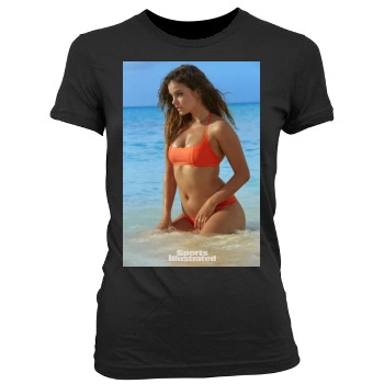 Barbara Palvin Women's Junior Cut Crewneck T-Shirt