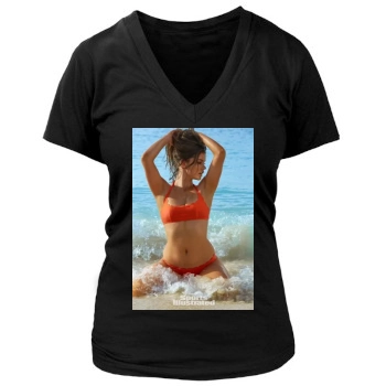 Barbara Palvin Women's Deep V-Neck TShirt