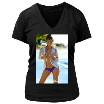 Barbara Palvin Women's Deep V-Neck TShirt