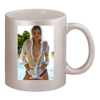 Barbara Palvin 11oz Metallic Silver Mug